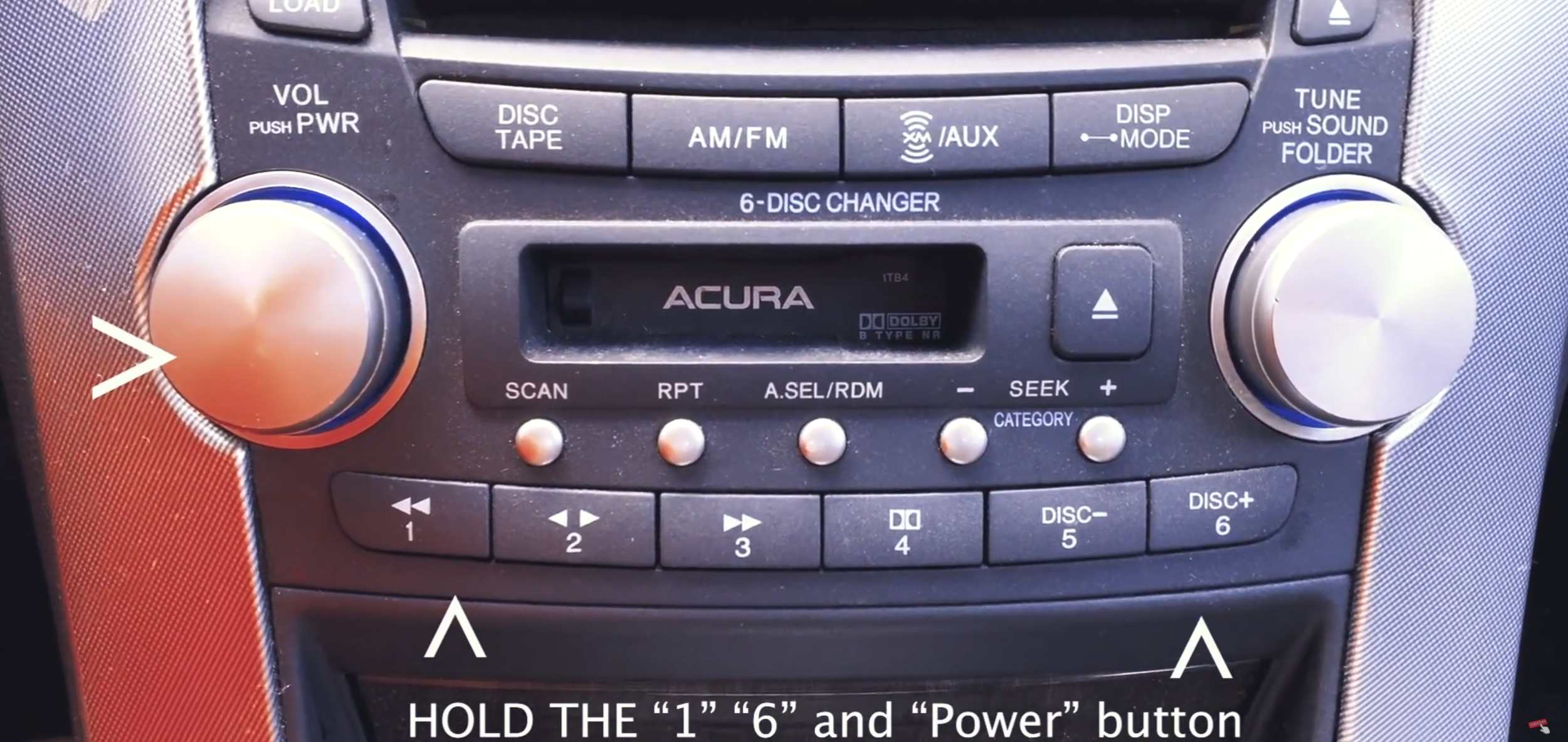 honda Serial on Display- HOLD THE 1 and 6 and POWER button